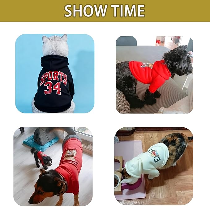 Custom Dog Hoodie, Personalized Sweatshirt with Photo Text Name Logo, Customized Hooded Sweater for Small Medium Large Dogs & Cats (Brown, XXXXX-Large)