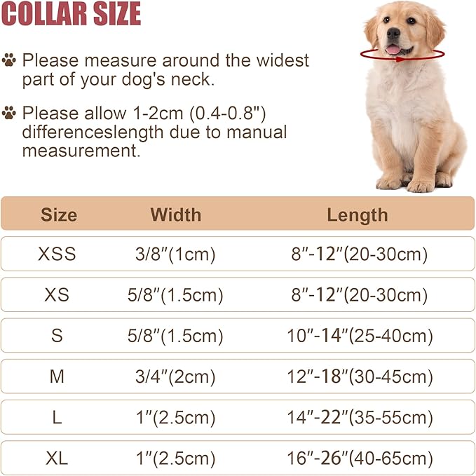 Reflective Dog Collar with Buckle Adjustable Safety Nylon Collars for Small Medium Large Dogs, Pink M