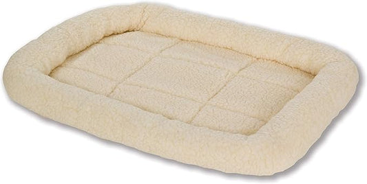 Fleece Pet Bed - Pet Lodge - Small Dog Bed, Machine Washable (Cream) (Item No. 152235)