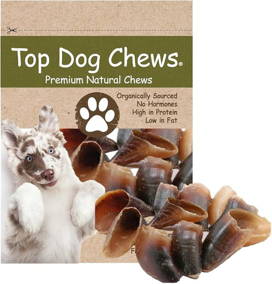 Top Dog Chews – Cow Hooves, 10 Pack, Natural Dog Bone, for Large, Medium, or Small Dogs, Made in USA
