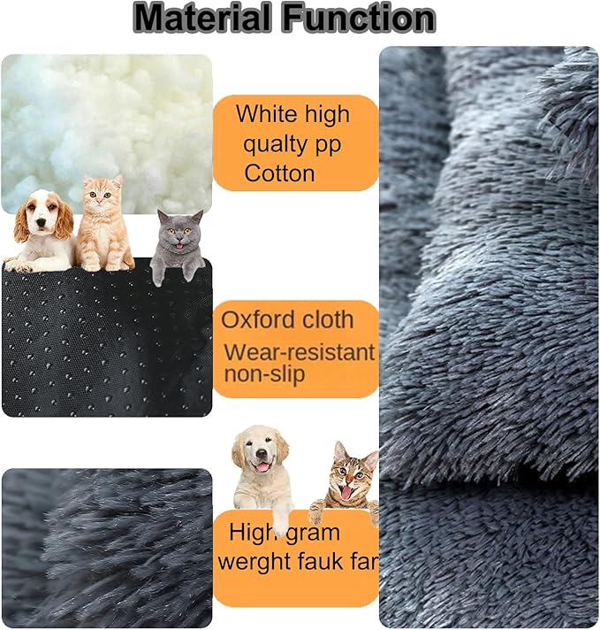 Dog Crate Mat, Dog Bed for Large Dogs, Comfy Fluffy Kennel Pad Anti-Slip for Dog beds & Furniture, Quilted Dog Bed for Pets for Medium/Small Dogs Cats (Color : Gray 1, Size : 25x18)