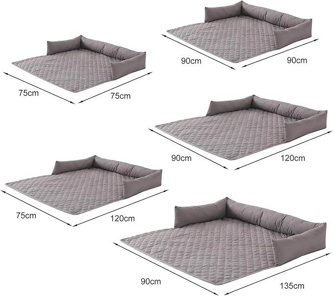 Dog Bed Cover & Couch Protector - Anti-Slip & Waterproof Pet Pad, Cozy Nest for Dogs, Ideal for Sofa, Bed & Car Seat Cushion - Furniture Protector Coffee S