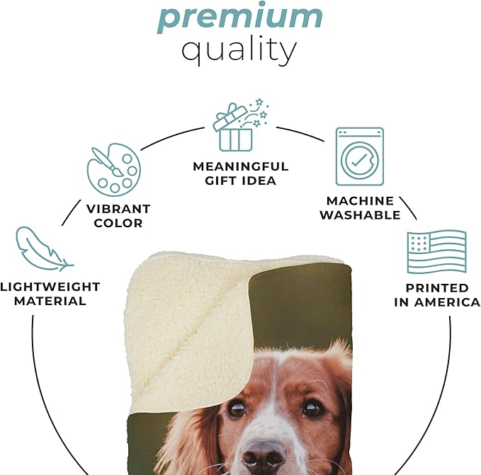 Prints Next Day – Custom 30" x 40" Plush Pet Lightweight Blanket with Multi-Photo Upload - Personalized with Pet Lightweight's Name - Gift for Dog or Cat Owners - Printed in America