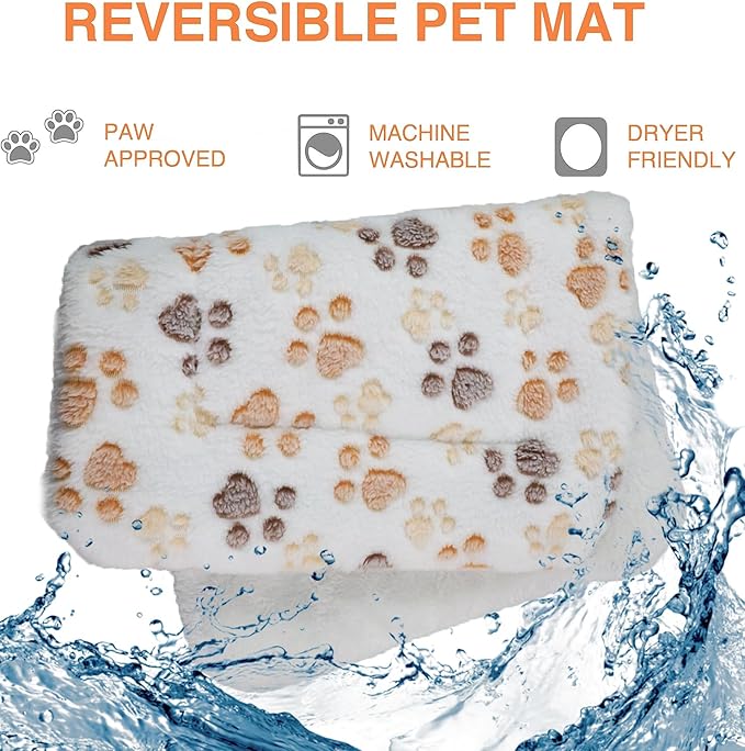 Crate Mat With Pillow, Warm Kennel Liner Blanket Plush Bed for Large Dogs, Mattress for Pet Dreams 35x26 Inches