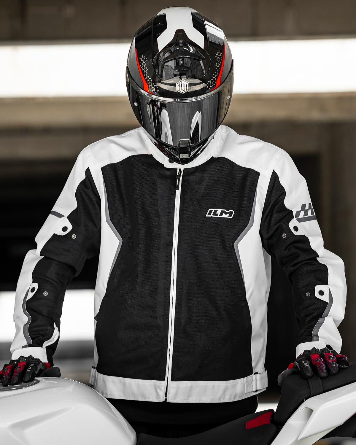 ILM Motorcycle Mesh Jacket with CE Armor for Men Model JM3