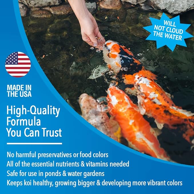 MICROBE-LIFT Sinking Fish Food Pellets for Ponds, Water Gardens, and Fountains, for Live Goldfish and Koi, 40 Pounds