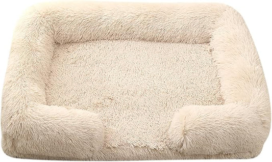 Dog Beds Large Sized dog Orthopedic, Sofa Dog Bed with Waterproof Lining and Nonskid Bottom, Rectangle Washable Dog Bed for Medium Small Dogs and Cats Comfortable ( Color : Brown3 , Size : 31 x 21" )