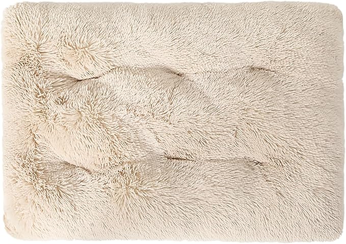 Dog Crate Mat, Dog Bed for Large Dogs, Comfy Fluffy Kennel Pad Anti-Slip for Dog beds & Furniture, Quilted Dog Bed for Pets for Medium/Small Dogs Cats (Color : Brown 2, Size : 48x33)