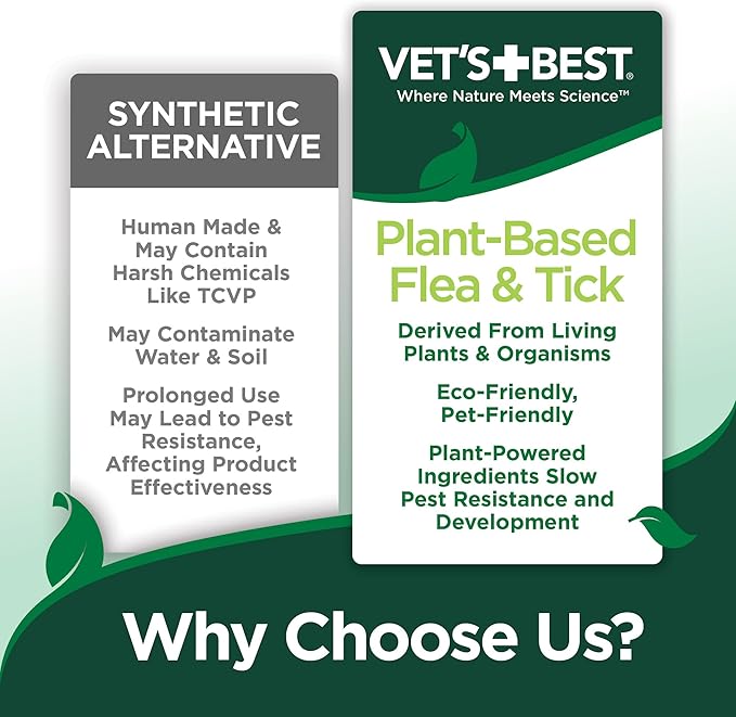 Vet's Best Flea and Tick Yard & Kennel Spray, Dog Flea Spray that Kills Fleas, Mosquitoes, & Ticks, Plant-Based Ingredients, Plant Safe Ready-to-Use Hose Attachment, 32 fl oz