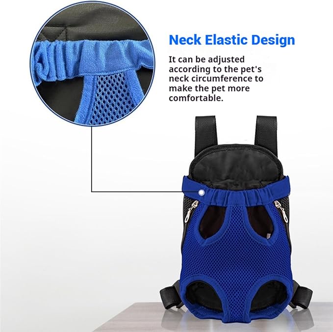 Portable Pet Carrier Backpack, Adjustable Pet Front Cat Dog Carrier Backpack Travel Bag for Small Medium Dogs Cats Puppies, Cat Backpack Carrier for Hiking Cycling (C, L)