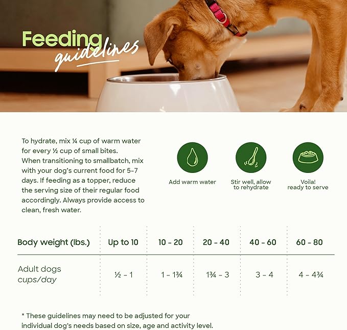 smallbatch Freeze-Dried Beef Dog Food – Grain Free, Organic Produce – Raw Dehydrated Beef Small Bites, High Protein Complete Meal or Topper – Humanely Raised, Made in USA, 7oz