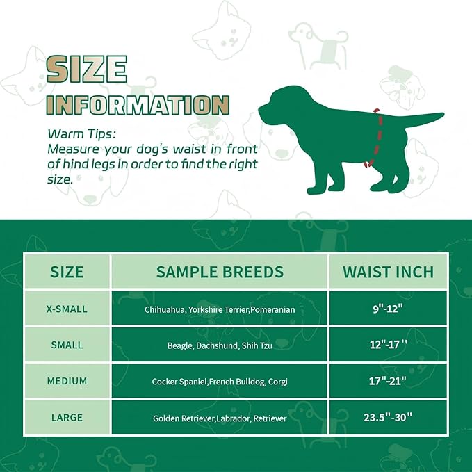 IMMCUTE Large Dog Diapers Male, 50 Ct, Extra-Wide Disposable Male Dog Wraps, Breathable, Comfortable Cotton Fabric with Super Absorbent Male Dog Diapers, Suitable for Medium to Large Breeds