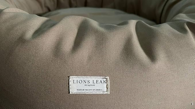 Organic Cotton Canvas Dog Bed: Removable Cover, Natural Fill - Made in USA (Tan, XX Large 50" x 8" inches)