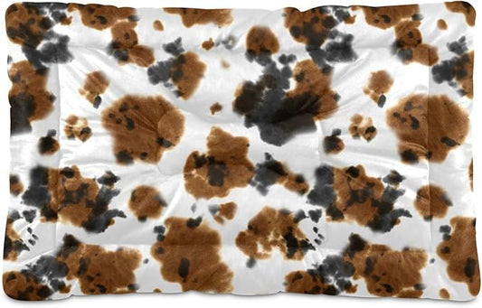 Pet Bed Cow Print Tie Dye Dog Bed Mat Absorbing Non Slip Pad Pet Sleeping Mat for Small, Medium, and Large Dogs Puppy Cat 36 in x 24 in