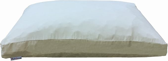 Dogbed4less XL Memory Foam Dog Bed for Medium Large Dogs with Orthopedic Comfort, Waterproof Liner and Khaki Washable Pet Bed Cover 47X29 Pillow