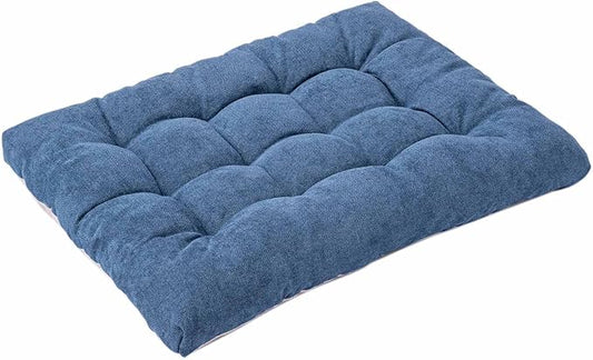 Dog Bed for Small Medium Dogs and Cats, Large Washable Pet Beds for Crate (36L x 23W in, Blue)