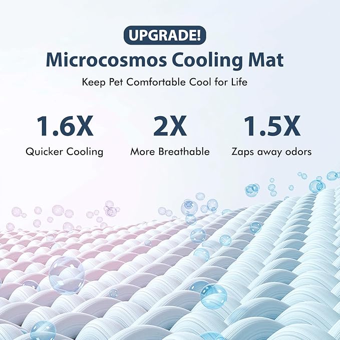 MICROCOSMOS Summer Cooling Mat & Sleeping Pad- Water Absorption Top, Materials Safe, Easy Carry, EZ Clean. Keep Cooling for Pets, Kids and Adults.(Brown, 59" x 40")
