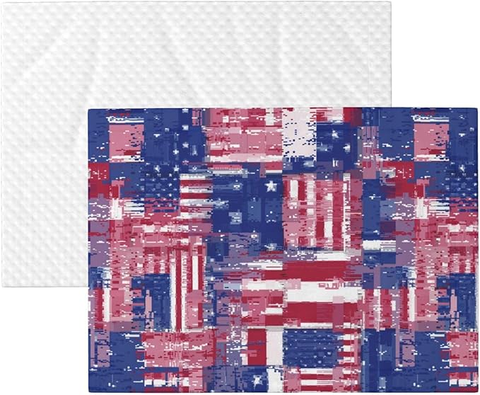 Pet Blanket for Couches and Beds, American Flag and Colored Balloons, Reversible Double Sided Plush Design with Soft Bumpy Texture and Smooth Surface, Furniture Protector