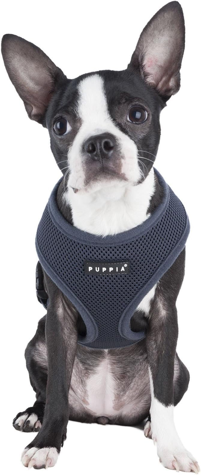 Authentic Puppia Soft Harness, Grey, Small