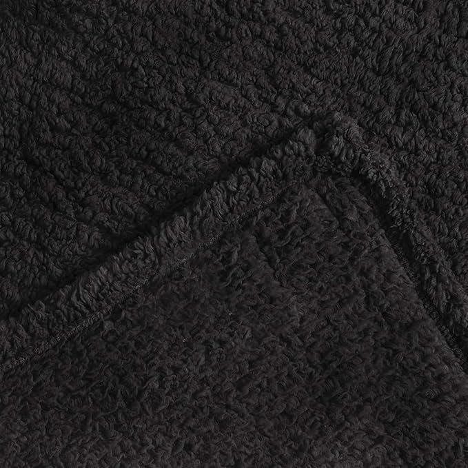 Pet Blankets for Couch Sofa Bed Dog Blankets Reversible Cat Blanket Soft Furniture Protector Cover for Small Medium Large Dogs Cats, Black, 24 x 31 inches