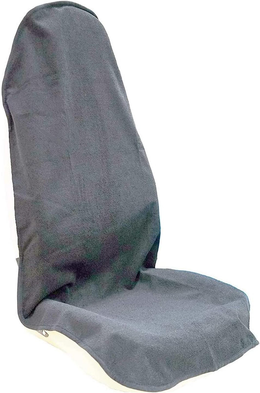 Car Seat Cover Protector Front Seats,for Gym Workout,Running,Swimming,Beach and Hiking,Waterproof Sweat Towel Bucket Seat Covers for Cars SUV Trucks (Grey, 1Pcs)