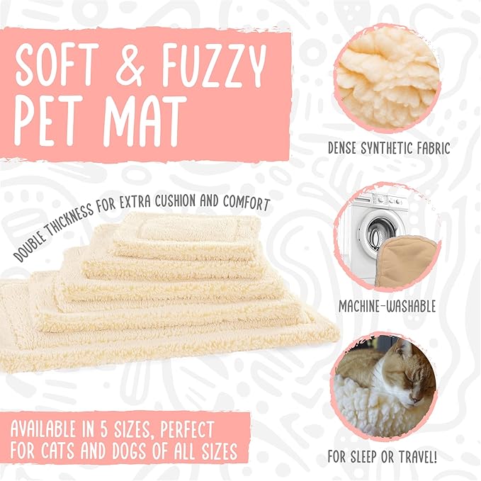 Hugglehounds Hugglefleece Dog Mat, Plush Soft And Durable Crate Mat, Machine Washable Bed (23"x36")