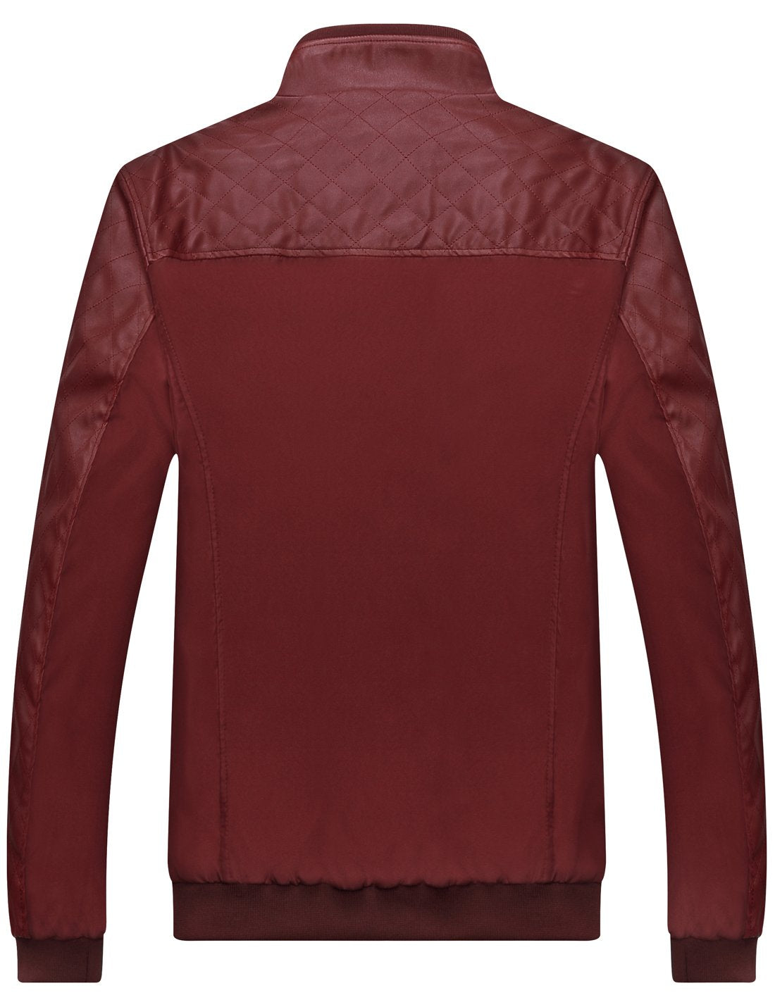 Tanming Men's Casual Slim Fit Lightweight Zip Up Softshell Bomber Jacket (Medium, Red)