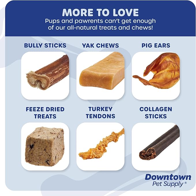 Downtown Pet Supply Jumbo Bully Sticks for Dogs - Natural Beef Chews, Low-Odor & Rawhide-Free, Long Lasting Dog Treats for Aggressive Chewers - Healthy, Safe & Delicious Chews Dogs Love (12" 24 Pack)