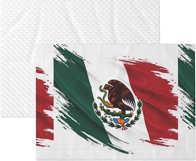 Reversible Dog Blanket for Beds Couches, Mexico Flag Cool Eagle, Double Sided Cat Blanket with Textured Dot Feel and Smooth Feel for Seasonal Comfort All Year