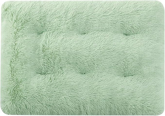 Dog Crate Mat, Dog Bed for Large Dogs, Comfy Fluffy Kennel Pad Anti-Slip for Dog beds & Furniture, Quilted Dog Bed for Pets for Medium/Small Dogs Cats (Color : Green 1, Size : 20x14.9)