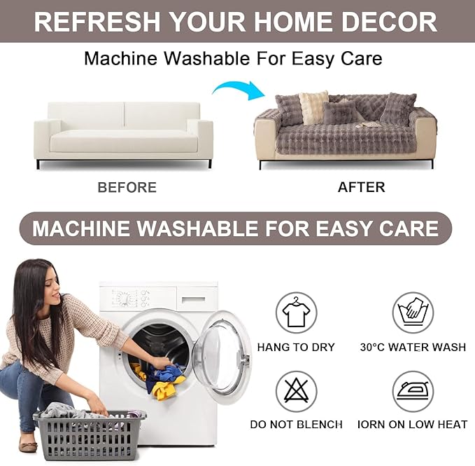 Couch Covers For Dogs,Funny Fuzzy Pet Couch Cover,Plush Solid Colour Non-Slip Couch Cover,Big Dog Bed Blanket, Washable Soft Plush Throw Protector For Bed Couch Car Sofa (35.73x82.68in, Dark Grey)