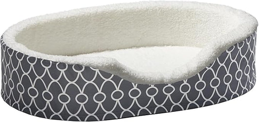 MidWest Homes for Pets Orthoperdic Egg-Crate Nesting Pet Bed w/ Teflon Fabric Protector, Large Gray