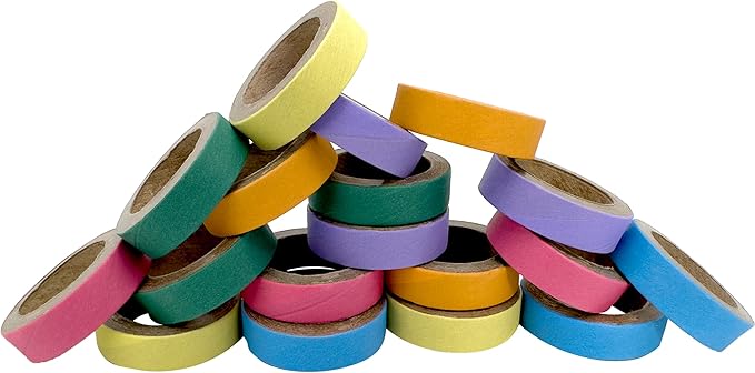 by M&M 8017 Pk18 1.75 Inch Skinny Donuts - Compressed Cardboard Shreddable Classic Bird Foot Toys, Bright Colors, Lots of Layers, Add to Toys, Easy to Play with for Birds