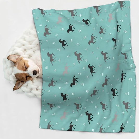 Two Sided Plush Pet Blanket for Warmth Comfort, Wild Horses, Reversible Throw with Cozy Nubby Side for Chilly Nights Napping Spots Around House