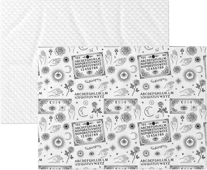 Double Sided Plush Pet Blanket with Cozy Dot Texture and Smooth Reverse, Spirit Board with Skull Occultism Set, Reversible Throw for Dogs Cats on Couches Beds Crates