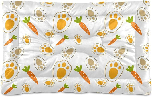 Rabbit Paw Carrot Pet Bed Cute Dog Bed Mat Absorbing Non Slip Pad Pet Sleeping Mat for Small, Medium, and Large Dogs Puppy Cat 24 in x 18 in