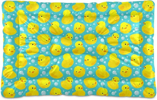 Pet Bed Yellow Duck Cartoon Dog Bed Mat Absorbing Non Slip Pad Pet Sleeping Mat for Small, Medium, and Large Dogs Puppy Cat 36 in x 24 in