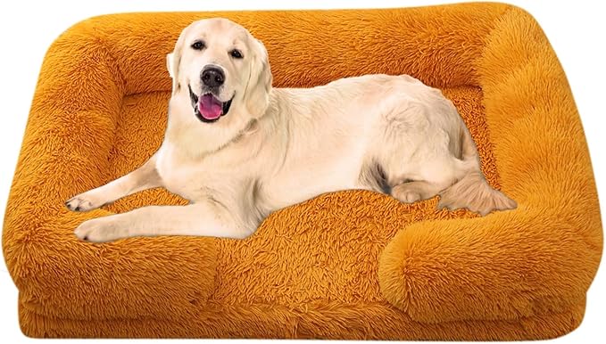 Dog Beds Large Sized dog Orthopedic, Sofa Dog Bed with Waterproof Lining and Nonskid Bottom, Rectangle Washable Dog Bed for Medium Small Dogs and Cats Comfortable ( Color : Blue , Size : 23 x 18" )