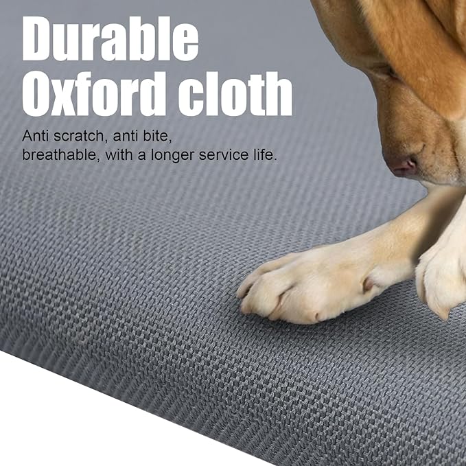 42'' Outdoor Elevated Dog Bed with Six Support Feet, Chew-Proof Raised Dogs Bed, Washable & Breathable Cooling Dog Cot Beds Medium Large Size Dogs, Outdoor Pet Hammock Beds, Outside Pet Beds(Large)
