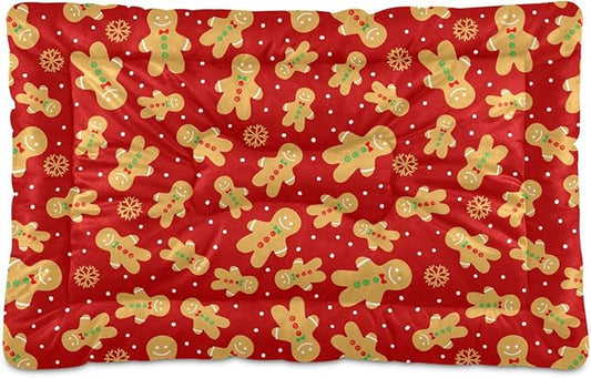Pet Bed Christmas Gingerbread Cookie Dog Bed Mat Absorbing Non Slip Pad Pet Sleeping Mat for Small, Medium, and Large Dogs Puppy Cat 36 in x 24 in