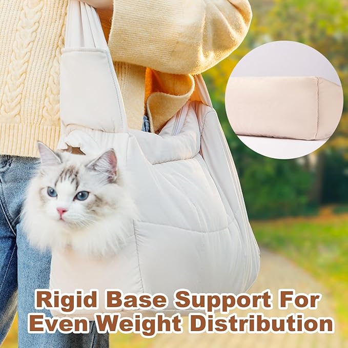 Mini Dog Purse Carrier with Pockets, Warm Cute Pets Bags with Secure Harness Clip, Cat Shoulder Bag for Outings, Lightweight Puppies Bags Kennel, Trained Pets Handbag Outdoor(Purple,One Size)