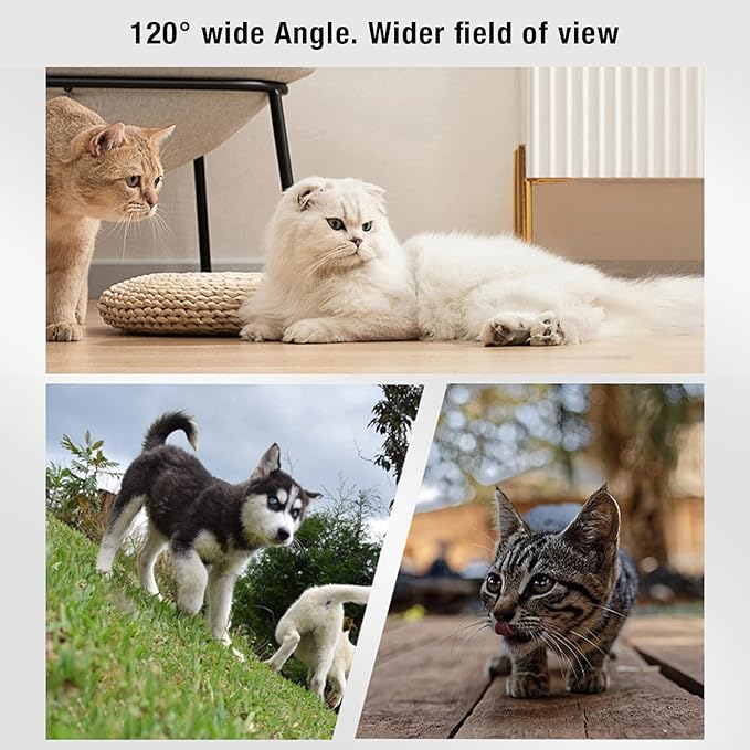 HD Cat Camera Collar with Video Recording, Cat Collar Camera, Adjustable Magnetic Cat Sport Camera Body Camera for Pet Supplies, for Outdoor, Indoor (White)