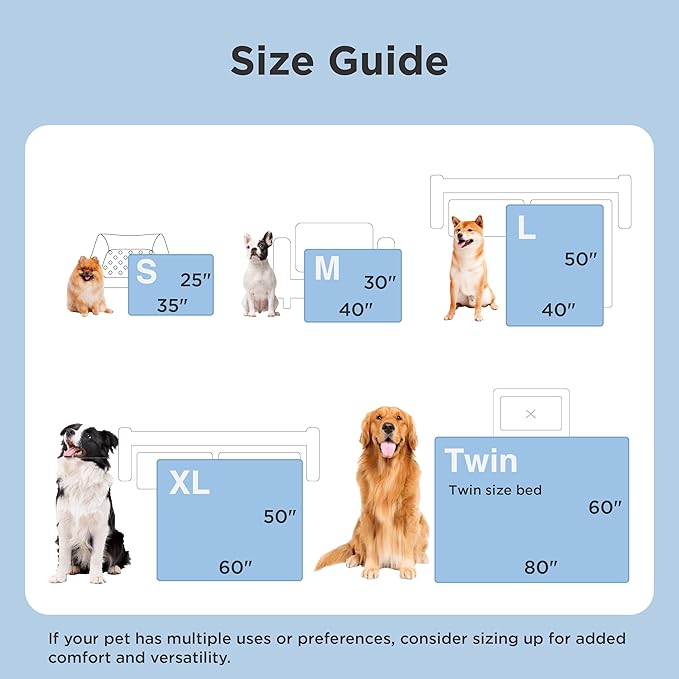 Bedsure Cooling Blanket for Large Dogs with Breathable Air-Core Fill Q-MAX>0.4 - Dog Cooling Mat Soft, Lightweight Pet Cat Throw Cold Blanket Washable for Summer, Beige, 40x50