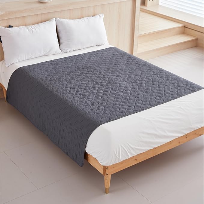 GIBZ Waterproof Dog Bed Blanket Cover Anti Slip Pet Furniture Protector Washable Large Washable Quilted Mat for Indoor, Dark Grey, 200x305cm