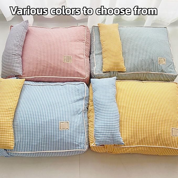 Dog Bed for Small Dogs, Dog Mattress with Pillow for Crate Kennel, Sofa Dog Bed, Super Soft Pet Bed for Medium, Small Dogs Breeds,Pet Bed Puppy Bed,Beds & Furniture (Pink,Small)