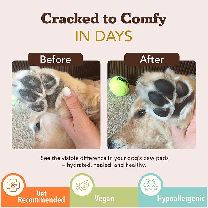 Natural Dog Company Paw Soother Balm Bundle, (1) 2 oz. Tin & (1) Travel Stick, Dog Paw Cream and Lotion, Moisturizes & Soothes Irritated Paws & Elbows, Protects from Cracks & Wounds