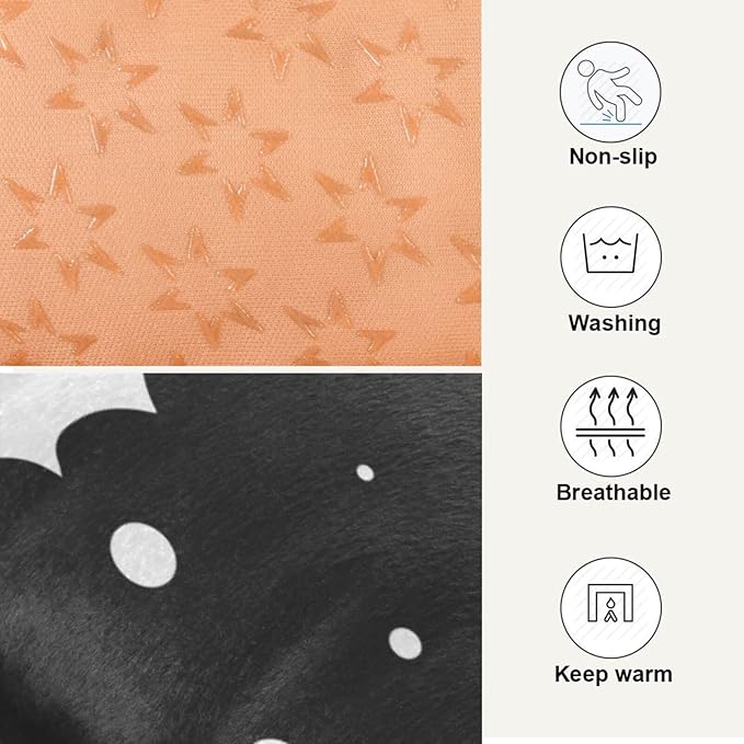 Pet Bed Halloween Bats Dog Bed Mat Absorbing Non Slip Pad Pet Sleeping Mat for Small, Medium, and Large Dogs Puppy Cat 36 in x 24 in