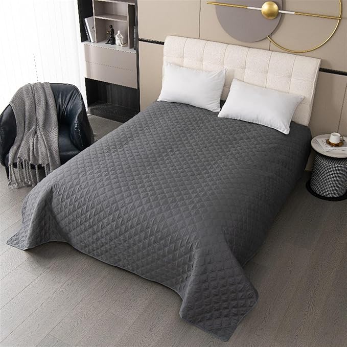 GIBZ Waterproof Dog Bed Cover Anti Slip Pet Furniture Protector Blanket Washable Thick Quilted Mat, Brown, 101.6x127cm