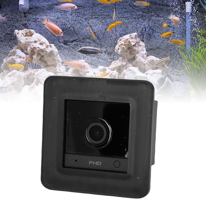 Yunseity Fish Tank Camera, 2K HD 140 Wide Angle Anti WiFi Aquarium Camera with AI Motion Detection, for Reptile Terrarium Breeding Tank