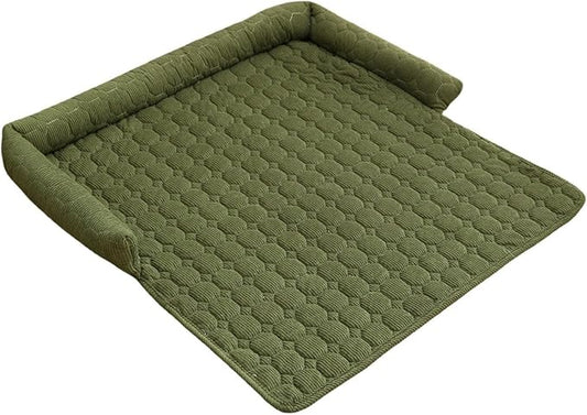 Luxurious Calming Dogs/Cats Bed Mats, Dog Couch Covers Protector, Dog Bed Fluffy Plush Mat for Furniture Protector with Removable Washable Cover for Large Medium Small Dogs and Cats (Green)